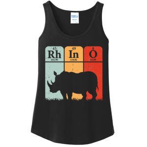 Hippo Chemistry Periodic Table Elements Rhinoceros Lover Ladies Essential Tank