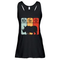 Hippo Chemistry Periodic Table Elements Rhinoceros Lover Ladies Essential Flowy Tank