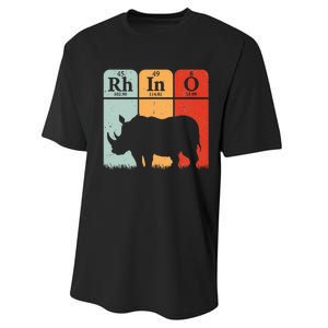 Hippo Chemistry Periodic Table Elements Rhinoceros Lover Performance Sprint T-Shirt