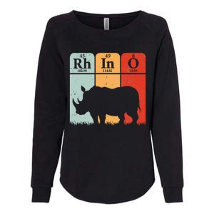 Hippo Chemistry Periodic Table Elements Rhinoceros Lover Womens California Wash Sweatshirt