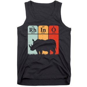 Hippo Chemistry Periodic Table Elements Rhinoceros Lover Tank Top