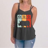 Hippo Chemistry Periodic Table Elements Rhinoceros Lover Women's Strappy Tank