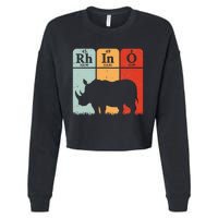 Hippo Chemistry Periodic Table Elements Rhinoceros Lover Cropped Pullover Crew