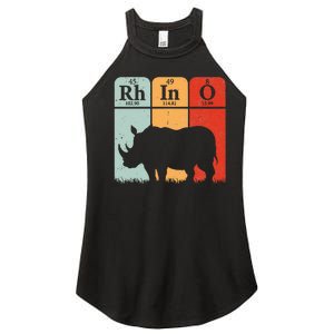 Hippo Chemistry Periodic Table Elements Rhinoceros Lover Women's Perfect Tri Rocker Tank