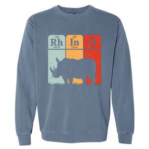 Hippo Chemistry Periodic Table Elements Rhinoceros Lover Garment-Dyed Sweatshirt