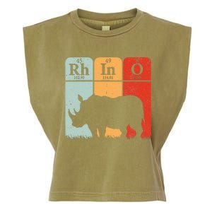 Hippo Chemistry Periodic Table Elements Rhinoceros Lover Garment-Dyed Women's Muscle Tee