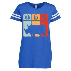 Hippo Chemistry Periodic Table Elements Rhinoceros Lover Enza Ladies Jersey Football T-Shirt