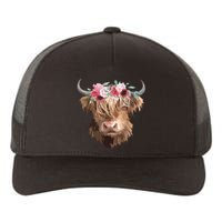 Highland Cow Painting Yupoong Adult 5-Panel Trucker Hat