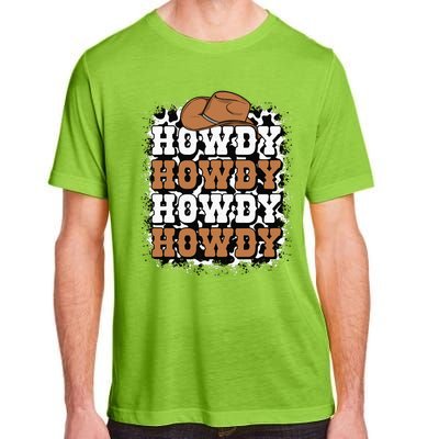 Howdy Cow Print Western Country Cowgirl Cowboy Texas Rodeo Adult ChromaSoft Performance T-Shirt