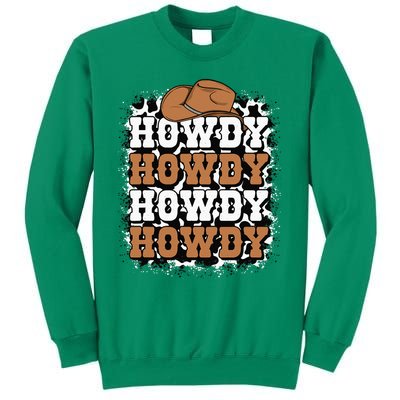 Howdy Cow Print Western Country Cowgirl Cowboy Texas Rodeo Sweatshirt