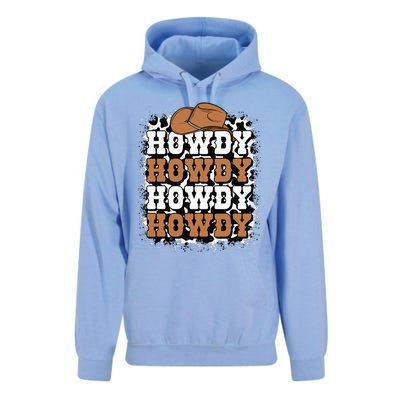 Howdy Cow Print Western Country Cowgirl Cowboy Texas Rodeo Unisex Surf Hoodie