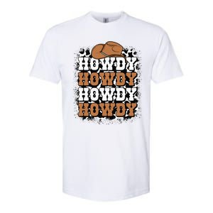 Howdy Cow Print Western Country Cowgirl Cowboy Texas Rodeo Softstyle CVC T-Shirt