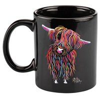 HiGHLaND CoW PRiNT ANiMaL PRiNT BoLLY 11oz C Handle Ceramic Mug