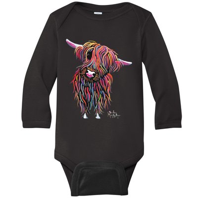 HiGHLaND CoW PRiNT ANiMaL PRiNT BoLLY Baby Long Sleeve Bodysuit