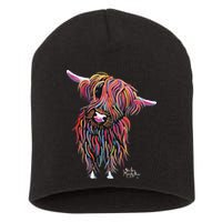 HiGHLaND CoW PRiNT ANiMaL PRiNT BoLLY Short Acrylic Beanie