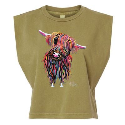 HiGHLaND CoW PRiNT ANiMaL PRiNT BoLLY Garment-Dyed Women's Muscle Tee