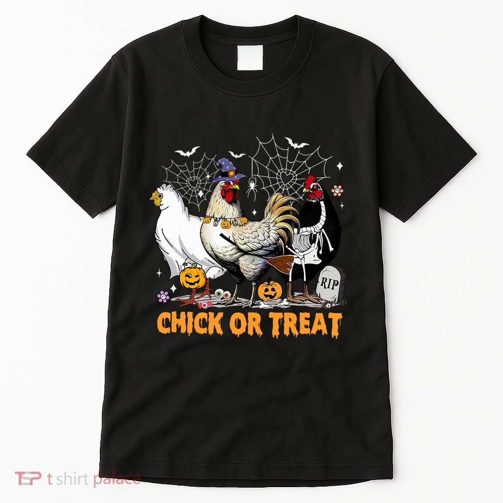 Halloween Chicken Pumpkin Chick Or Treat Spooky Season Tall T-Shirt