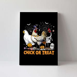 Halloween Chicken Pumpkin Chick Or Treat Spooky Season Canvas