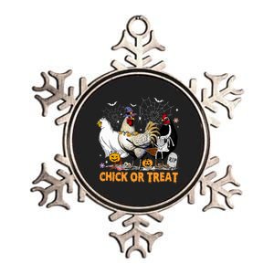 Halloween Chicken Pumpkin Chick Or Treat Spooky Season Metallic Star Ornament