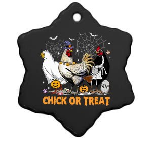 Halloween Chicken Pumpkin Chick Or Treat Spooky Season Ceramic Star Ornament