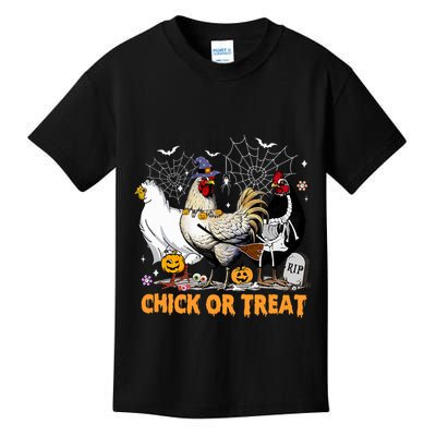Halloween Chicken Pumpkin Chick Or Treat Spooky Season Kids T-Shirt