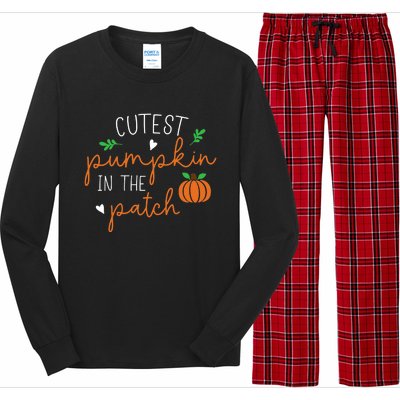 Halloween Cutest Pumpkin In The Patch Funny Long Sleeve Pajama Set