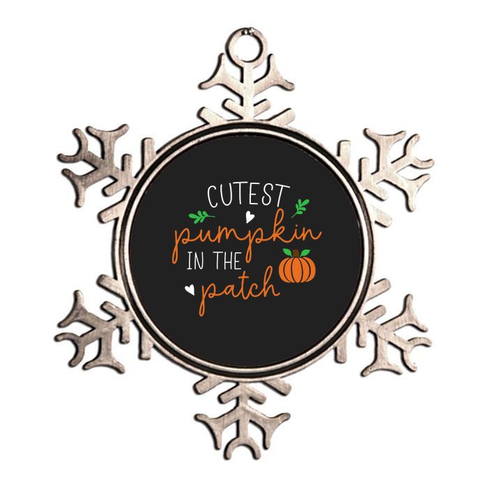 Halloween Cutest Pumpkin In The Patch Funny Metallic Star Ornament