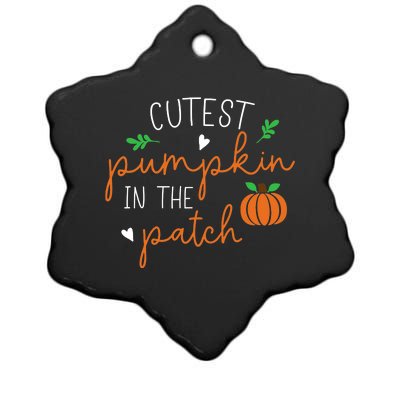 Halloween Cutest Pumpkin In The Patch Funny Ceramic Star Ornament