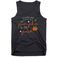 Halloween Cutest Pumpkin In The Patch Funny Tank Top