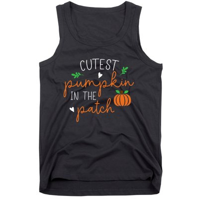 Halloween Cutest Pumpkin In The Patch Funny Tank Top