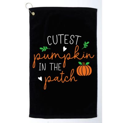 Halloween Cutest Pumpkin In The Patch Funny Platinum Collection Golf Towel