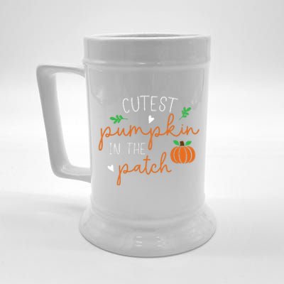 Halloween Cutest Pumpkin In The Patch Funny Beer Stein