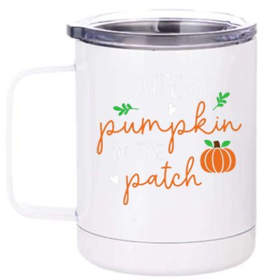 Halloween Cutest Pumpkin In The Patch Funny 12 oz Stainless Steel Tumbler Cup