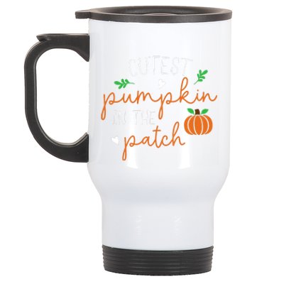 Halloween Cutest Pumpkin In The Patch Funny Stainless Steel Travel Mug