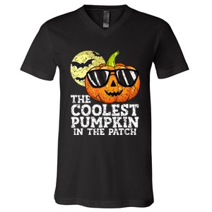 Halloween Coolest Pumpkin In The Patch V-Neck T-Shirt