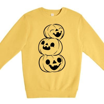 Halloween Cute Pumpkins Premium Crewneck Sweatshirt