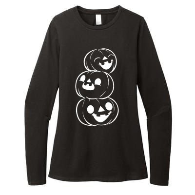 Halloween Cute Pumpkins Womens CVC Long Sleeve Shirt