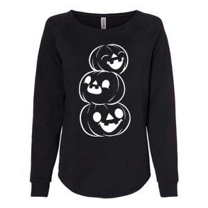 Halloween Cute Pumpkins Womens California Wash Sweatshirt