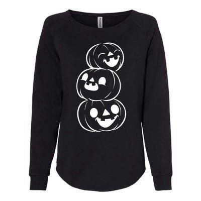 Halloween Cute Pumpkins Womens California Wash Sweatshirt