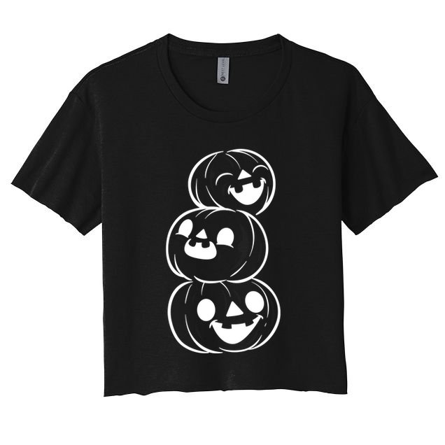 Halloween Cute Pumpkins Crop Top