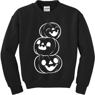 Halloween Cute Pumpkins Kids Sweatshirt
