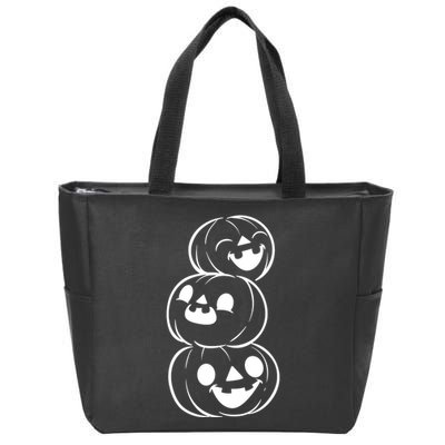 Halloween Cute Pumpkins Zip Tote Bag