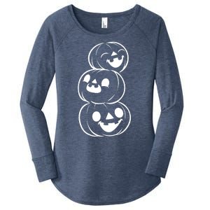 Halloween Cute Pumpkins Women's Perfect Tri Tunic Long Sleeve Shirt