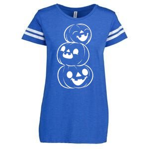 Halloween Cute Pumpkins Enza Ladies Jersey Football T-Shirt