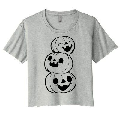 Halloween Cute Pumpkins Women's Crop Top Tee