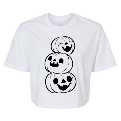 Halloween Cute Pumpkins Bella+Canvas Jersey Crop Tee