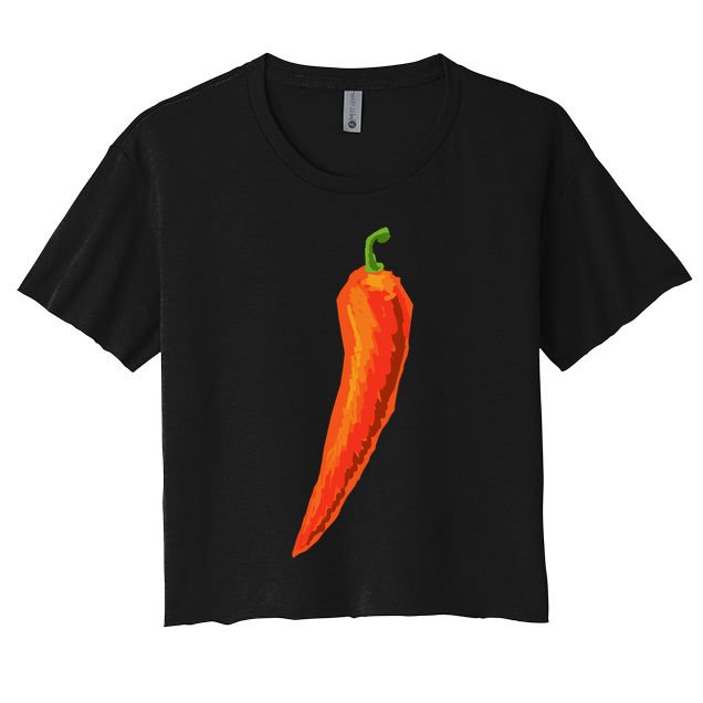 Hot Chili Pepper Funny Gift For Spicy Food Lover Gift Crop Top