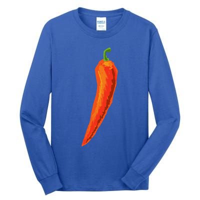 Hot Chili Pepper Funny Gift For Spicy Food Lover Gift Tall Long Sleeve T-Shirt