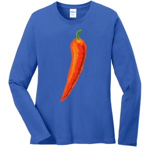 Hot Chili Pepper Funny Gift For Spicy Food Lover Gift Ladies Long Sleeve Shirt