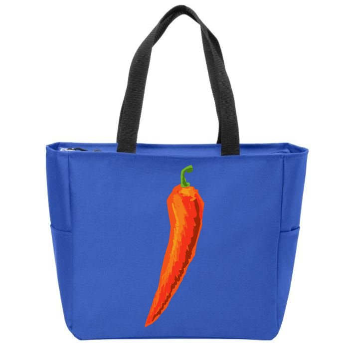 Hot Chili Pepper Funny Gift For Spicy Food Lover Gift Zip Tote Bag